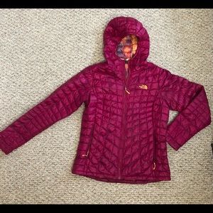 North Face Winter Coat with Hood (magenta)